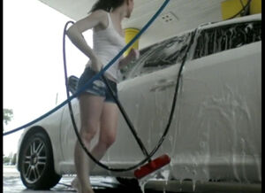 hot girls wash cars